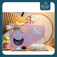 Set yến quà tặng Việt Vương Yến túi xách hồng 5 hũ tổ yến nguyên chất, bồi bổ sức khỏe