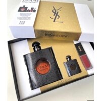 Set Ysl Opium Edp 3 món gồm 1 nước hoa 90ml, 1 mini 7.5ml và 1 son kem Fullsize màu 206