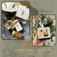 Set YSL vân đá gồm nước hoa Libre 7.5ml & son thỏi màu RM 1.3g