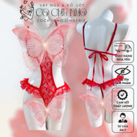 SET009 Jumsuit Ren màu đỏ  gợi cảm -Đồ Lót Sexy valentine Tết -cochunhoquan11