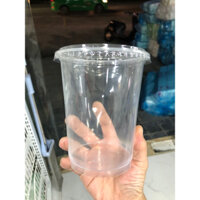 (Set100)-Cốc + nắp nhựa PP trong 800/900ml-Trà tắc-trà chanh