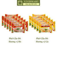 [SET10GÓI]-GẤUĐỎ- Phở Gấu Đỏ 2 vị: Bò, Gà, phở Gấu Đỏ vị bò, phở Gấu Đỏ vị gà, phở Gấu Đỏ ăn liền, phở Gấu Đỏ gói (65g)