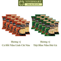 [SET10GÓI] - MASAN - Chin-su Cháo Story 2 vị: Thịt bằm nấm đùi gà, Cá hồi nấm linh chi nâu, Cháo Story Chinsu (71g/gói)