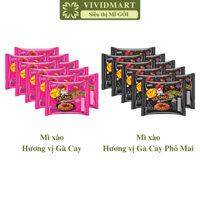 [SET10GÓI] - PALDO - Mì xào Koreno Volcano gói 2 vị: Gà cay, Gà cay phô mai, Mì xào khô Koreno Volcano Paldo (118g/gói)