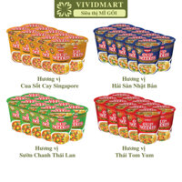 [SET10LY]-NISSIN- Mì ly Cup Noodles 4 vị: Hải sản Nhật Bản, Thái Tom Yum, Cua sốt cay Singapore, Sườn chanh Thái Lan