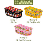 [SET10LY] - SAMYANG - Mì ly khô gà cay Samyang 3 vị: Gà Cay, Gà cay Phô mai, Gà cay Carbonara, Mì ly Samyang (70-80g/ly)