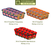 [SET10TÔ]-NONGSHIM- Mì tô Nongshim 3 vị: Shin ramyun cay, Yukgaejang cay, Gà cay, Mì Nongshim tô ăn liền (100-114g/tô)