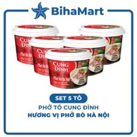 [SET5]- AFOTECH - Phở tô Cung Đình hương vị Phở bò Hà Nội, Phở bò Cung Đình tô, Phở bò Hà Nội Cung Đình ăn liền (73g/tô)