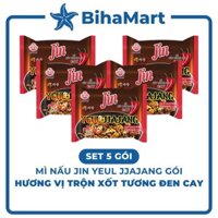 [SET5GÓI] - OTTOGI - Mì nấu Jin Yeul Jjajang hương vị trộn Xốt tương đen cay, Mì trộn Yeul Sốt tương đen cay (135g/gói)