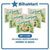 [SET5GÓI]-PALDO - Mì Koreno rong biển vị ngao, Mì rong biển vị nghêu Koreno, Mì rong biển Koreno, Mì Hàn Quốc (102g/gói)