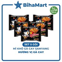 [SET5GÓI]- SAMYANG - Mì khô gà cay Samyang hương vị Gà cay, mì Samyang gà cay truyền thống, mì gà cay Samyang (140g/gói)