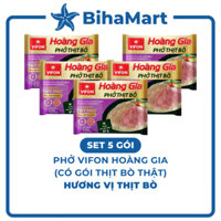 [SET5GÓI]-VIFON- Phở Thịt bò Hoàng Gia (có gói thịt bò thật), Phở Hoàng Gia Thịt bò, Phở bò Vifon Hoàng Gia (120g/gói)