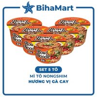 [SET5TÔ]-NONGSHIM - Mì tô Nongshim Gà cay, Mì tô gà cay Nongshim, Mì Nongshim tô gà cay, Mì Gà cay Nongshim tô (100g/tô)