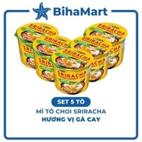 [SET5TÔ]-OTTOGI - Mì tô Choi Sriracha hương vị Gà cay, Mì gà cay Siracha tô, Mì tô Sriracha, Siracha mì gà cay (110g/tô)