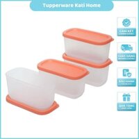 Sét/lẻ hộp mini trữ ớt tỏi ngăn mát tủ lạnh, đậu hạt 250ml Tupperware Rectangular nhựa nguyên sinh an toàn