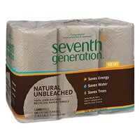 Seventh Generation 13737 Natural Unbleached 100% Recycled Paper Towel Rolls 11x9 120 SH/RL 24 RL/CT