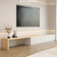 SEVENWOOD Kệ Tủ Tivi Phòng Khách Thiết Kế Co Giãn 140/160CM Phù hợp với TV 60-90 inch tủ để đồ Tủ tivi đứng
