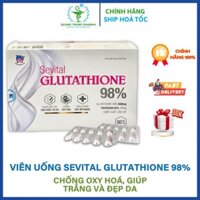 SEVITAL GLUTATHIONE 98% Viên Uống Làm Trắng Da, Giảm Nám, Thải Độc L-Glutathione 500mg 30 Viên