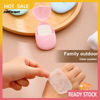 Sf _ Dải xà phòng hòa tan trong nước Hộp đựng xà phòng cỡ bỏ túi Tấm xà phòng cầm tay di động để du lịch Cắm trại ngoài trời Bbq 450 tờ Mini dùng một lần Xà phòng giấy bỏ túi Dung dịch vệ sinh