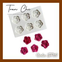 SF1117 - Khuôn silicone Hoa Hồng xoắn nhí 6c (1/9)