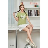 SFA1031 ÁO PHÔNG COTTON CỘC TAY sunfly