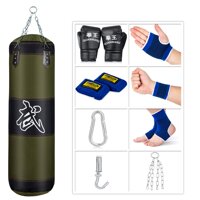 Sfeexun Punching Bag for Man Women Kids, Indoor/Garden Boxing Bag Unfilled Heavy Bag Set with Punching Gloves, Chain, Ceiling Hook for MMA, Kickbox...