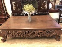 SG44 Sập gụ cây khế 1m6 x 2m mặt 3 lá Đánh Lối Giả Cổ ( Anh Tính , Sài Gòn )