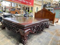 SG93 Sập Ngũ Phúc Cỡ Đại 1m8x2m2 Gỗ Gụ Nhập Khẩu ( Chú Thụy, Bắc Giang )