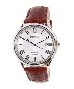 Đồng hồ nam dây da Seiko Quartz SGEG97P1