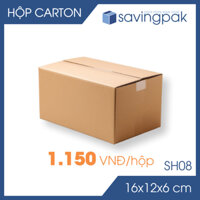 SH08 - 16x12x6 cm - Combo 100 thùng hộp carton giá siêu rẻ