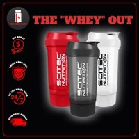 Shaker | Bình lắc thể thao 2 ngăn 500ml, bình nước tập gym, bình lắc pha Whey | Chính hãng Scitec Nutrition