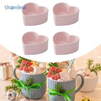 Shamjina 4 Miếng Ramekins Bộ Lò Nướng Gốm An Toàn Ramekin Bát Nhúng Nước Đĩa Sứ Creme Ramekins Pudding Cốc Custard