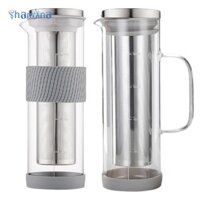 Shamjina Cold Brew Máy pha cà phê Phụ kiện cà phê cho tủ lạnh Bộ lọc bằng thép không gỉ chống rò rỉ Máy pha trà đá có nắp cho trà