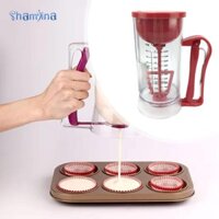 Shamjina Hướng Dẫn Sử Dụng Batter Dispenser Bánh Mix Dụng Cụ Đa Năng Tay Cầm Công Thái Bánh Pancake Mix Dispenser Có Cân Cho Kem Cupcake Pastry