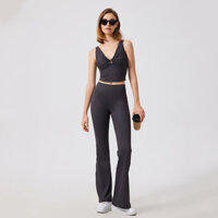 Shamzu Giả Denim Bộ Đồ Thể Thao Nữ Lưng Đẹp Pilates Áo Ngực Nhanh Khô Yoga loe Quần Khỏa Thân Thể Dục Hai Mảnh Phù Hợp Với