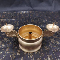 Shangxiang Hương Hộ Gia Đình Nến Giá Đỡ Hợp Kim Kẽm Bếp Thờ Đèn Nến Thờ Phật Đốt Thờ Phật Ba Trong Một Giá Đỡ Nến