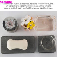 Shanhai 4 Khay Bồn Rửa Diatomite, Khay Xà Phòng Khô Nhanh Khô Và Tidy, 4 Cái Bồn Rửa Khô Tức Thì Giá Đỡ Xà Phòng Tay Đế Lót Ly Bếp Xốp Sấy Khay Bồn Rửa Phòng Tắm