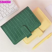 Shanhai Notebook Cover Planner Book Diary Agenda Ring Binder A6 Notebook Họa tiết cá sấu 6 vòng Vỏ bọc rời