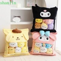 Shanlin Pudding Túi Kẹo Gối, Kuromi Mymelody Plushie Túi Pudding Đồ Chơi, Đồ Chơi Nhồi Bông Pompompurin Có Thể Tháo Rời Sang Trọng Quà Tặng Trẻ Em