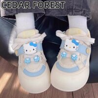 Shanmusenlin✨ Giày Ban Mùa Xuân Mới Nữ Wild Platform Giày Bánh Mì Thông Thường