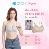 Shapee Áo lót bầu và cho con bú Cozy không gọng không đường may, có nút tháo tiện lợi, tặng kèm miếng nối móc áo