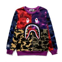 Shark Bape Crewneck Sweatshirt Pullover Hoodie Sports Casual Sweater Unisex