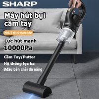 Sharp Máy hút bụi cầm tay mini 3 trong 1, máy hút bụi giường nệm ô tô lực hút cực mạnh 10000Pa ,Máy hút bụi không dây
