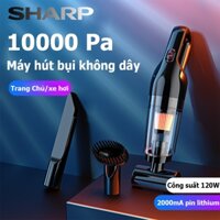 Sharp Máy hút bụi đa năng cầm tay 4 IN 1 - Hút lớn 10000Pa - máy hút bụi không dây sử dụng hút bụi ô tô, công suất mạnh