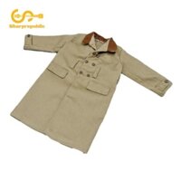 Sharprepublic 1 / 6 Áo khoác rãnh Đức Áo khoác chống gió Áo khoác ngoài ngực đôi cho 12 inch Nhân vật Đức Phụ kiện cơ thể