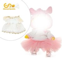 Sharprepublic 15cm Quần áo búp bê có phụ kiện tóc Thời trang đáng yêu Trang phục hóa trang mềm mại