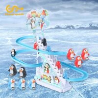 Sharprepublic Con Lăn Coaster Đồ Chơi Chim Cánh Cụt Nhỏ Leo Núi Đồ Chơi Đuổi Theo Cuộc Đua Theo Dõi Trò Chơi Chim Cánh Cụt Bộ Sinh Nhật Trẻ Em Quà Tặng