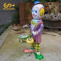 Sharprepublic Tinplate Gió Lên Hình Đồ Chơi Ôm Bộ Sưu Tập Retro Handmade Bàn Chú Hề Đồ Chơi Cho Để Bàn Trung Tâm Cà Phê