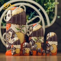 Sharprepublic Xếp Chồng Lớp Cô Gái Làm Tổ Búp Bê Gỗ Handmade Matryoshka Quà Tặng Sinh Nhật Đa Năng Đáng Yêu Trang Trí Nhà Cửa Cho Trẻ Em Trẻ Em