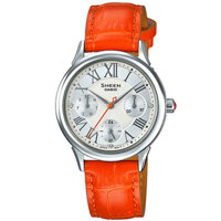 SHE-3049L-7A | Đồng Hồ Casio | Sheen | Nữ | Dây Da | 6 Kim | WR50M